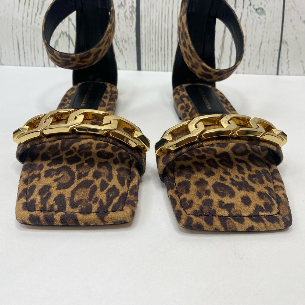 Good American Ankle Strap Leopard Sandals size 7 - Picture 2 of 11